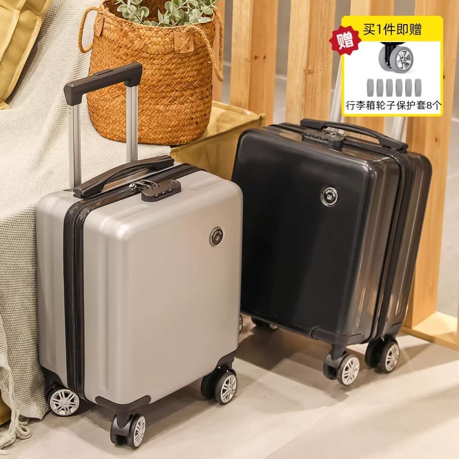 Wholesale 14-inch suitcase for women, 16-inch Spring and Autumn Airlines boarding case for men, small suitcase, universal wheel, password lever