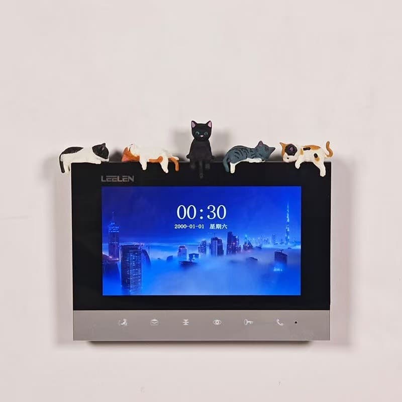 Cute Papa Cat cross-border popular video doorbell decoration room renovation small items home entrance decoration ornaments