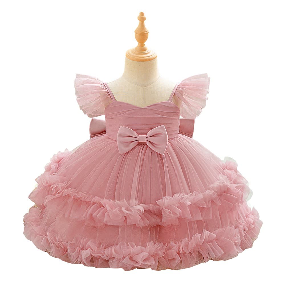 Factory Wholesale Girls 1st Birthday Princess Dress Flower Girl Wedding Evening Gown Birthday Party Dress Baby Dress