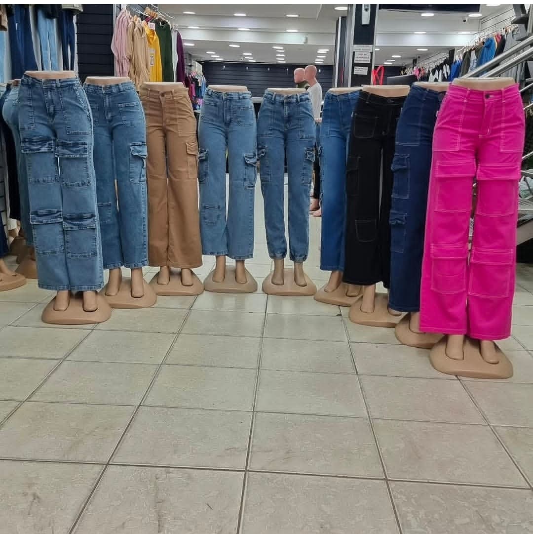 Cargo Jeans Women's Multi-Pocket Jeans