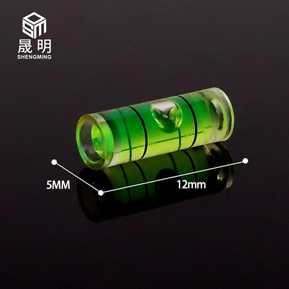 5*12mm acrylic plastic cylindrical bubble levels, small measuring tools, balance scale bubbles