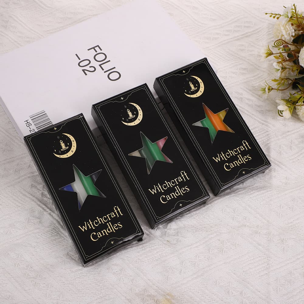 12-Pack Boxed Candles, Colorful Long Stem Candles for Home Lighting, Cylinder Candles for Birthday, Romantic Wedding, Mixed Colors