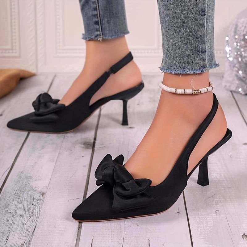 French solid color high heels, elegant lady's toe sandals, women's shoes, 2026 new spring and summer pointed toe shoes