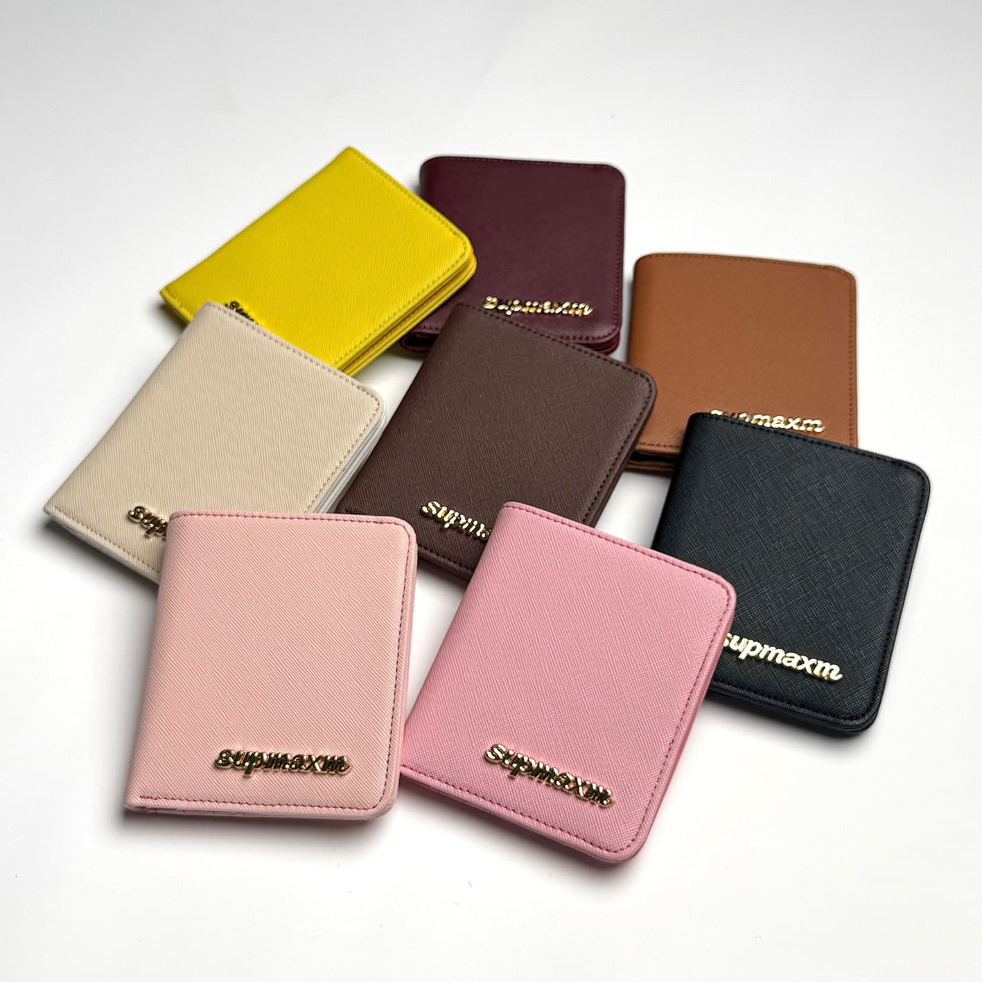 Supmaxm Streetwear PU Short Wallet, Coin Purse, Card Holder, Fashion Women's PU Coin Card Wallet Short Wallet