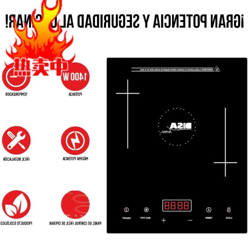 Factory Tempered Glass Induction Grill, W, Touch Panel