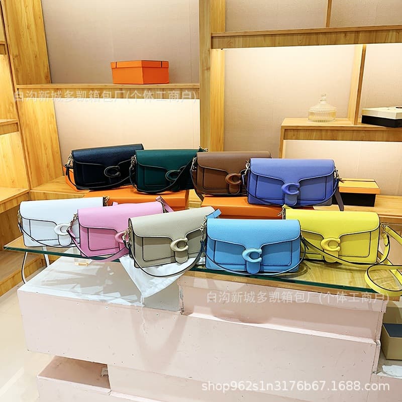 2024 New Small Square Bag Women's Bag Korean Style Crossbody Shoulder Bag Dual Handle Top Handle Bag Pebbled Leather Handbag