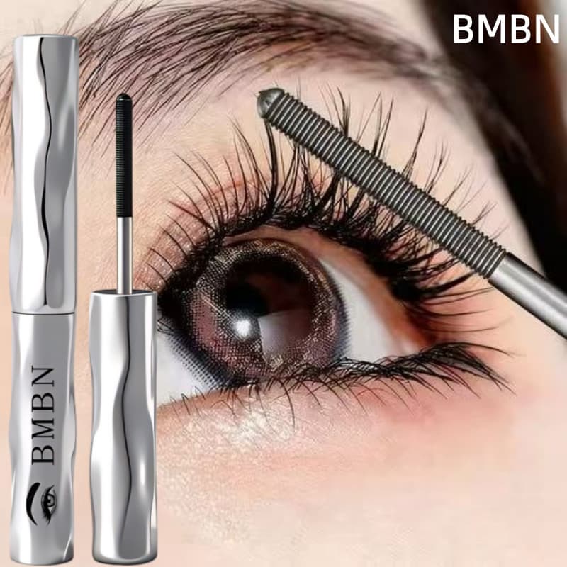 BMBN Silver Tube Mascara One-Swipe Curl Defined Lashes Waterproof Sweatproof Non-Smudge Volumizing Lengthening Europe America Hot Sale