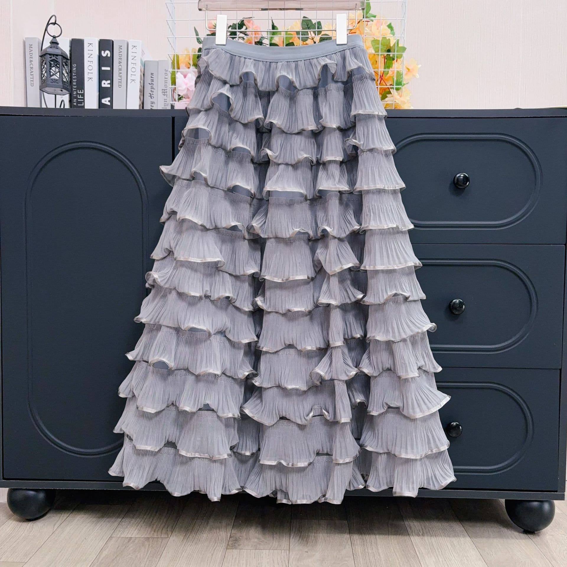 Heavy Craft Gentle Style Sweet Multi-Layer Tulle Puffy Skirt Women's New French Romantic Layered Long Skirt
