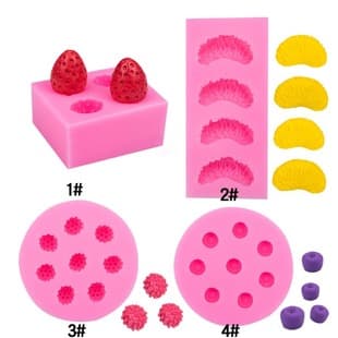 4-Connector Orange Flesh Shape Silicone Mold Handmade Fondant Cake Mold Fondant Tool Decoration Tool Cake Mold