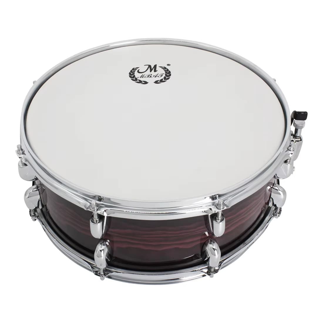 MBAT snare drum 14-inch brown electroplated stainless steel snare drum Young Pioneers marching band drum snare drum with strap