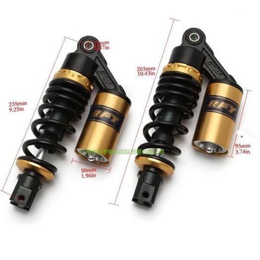Motorcycle Rear Shock Absorber RFY JOG50 Single Shock 235mm Hydraulic Adjustable Spring Split Anti-Collision
