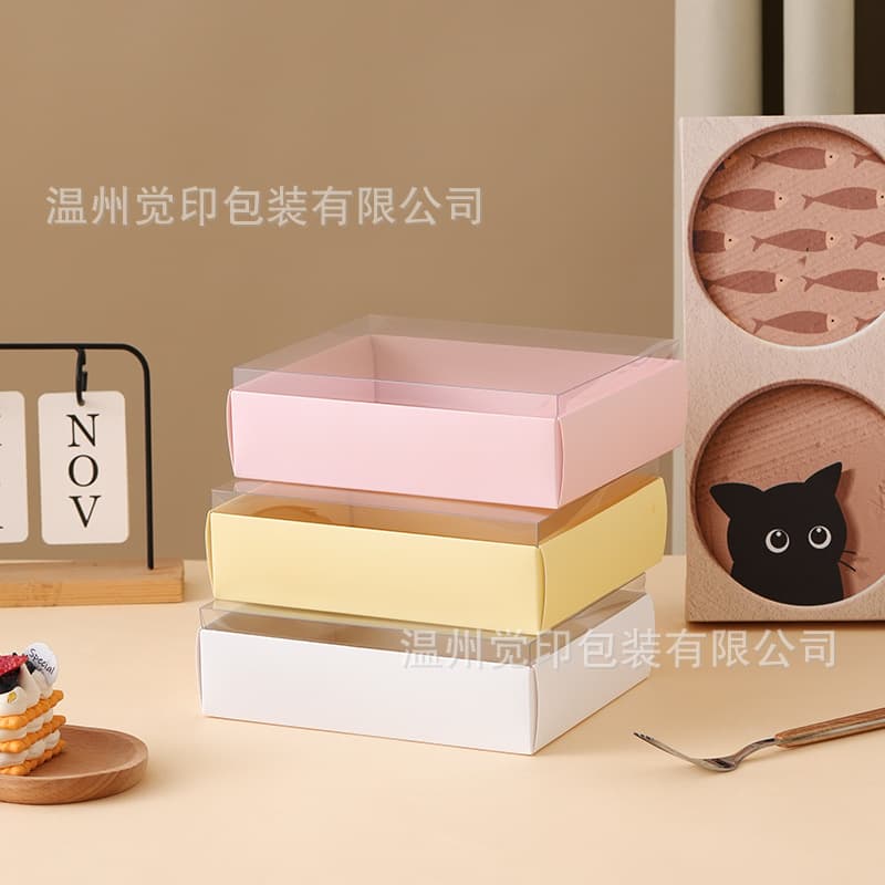 Cake Roll Box, Cookie Snack Packaging Box, Macaron Towel Roll Cake Box, Transparent Cake Box, Sushi Takeout Box