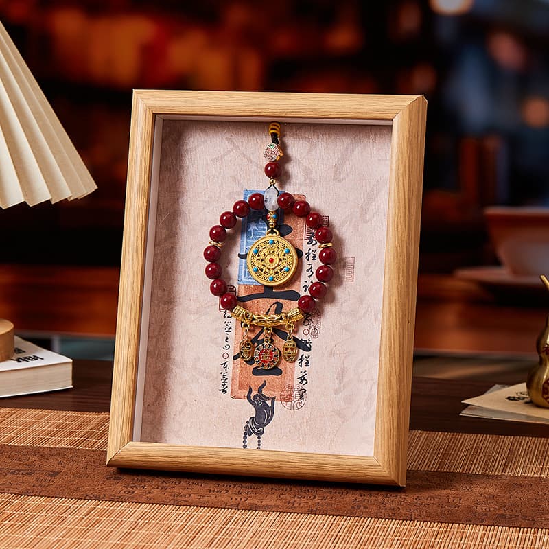 Temple Cultural Creative Products Wealth Display Feng Shui Blessing Thangka Pendant Vajra National Trend Ornament Intangible Cultural Heritage Festive