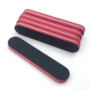 Factory Direct Black Mini Nail File Red Core Thickened Nail Buffer Dual-Sided Coarse and Fine Grinding Strip Manicure Sanding Bar