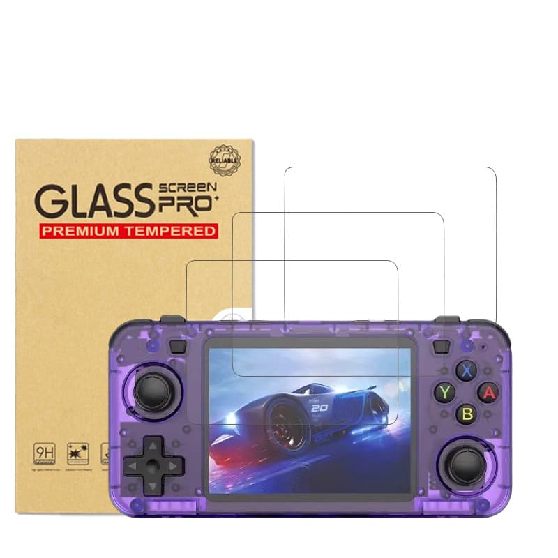 High-quality 9H tempered glass screen protector for BOYHOM R36H handheld gaming device.