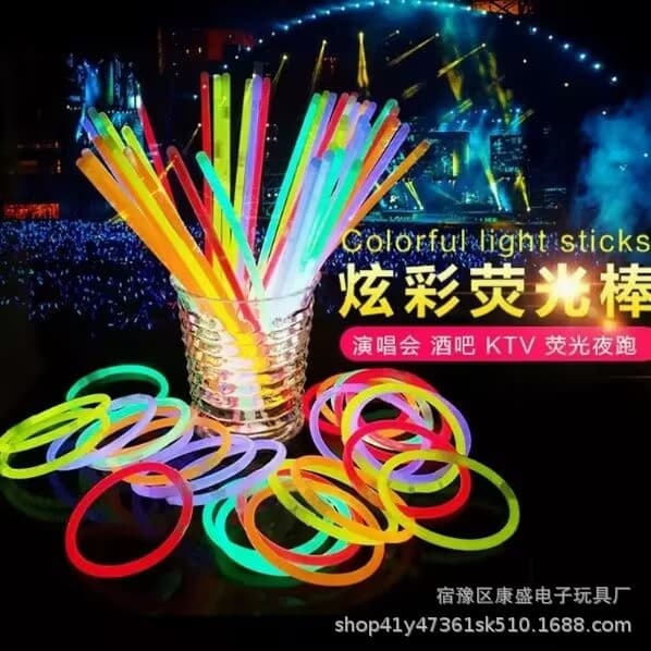 TikTok Viral Disposable Glow-in-the-Dark Wristband Handheld Liquid Light Stick Kids Toy Concert Prop