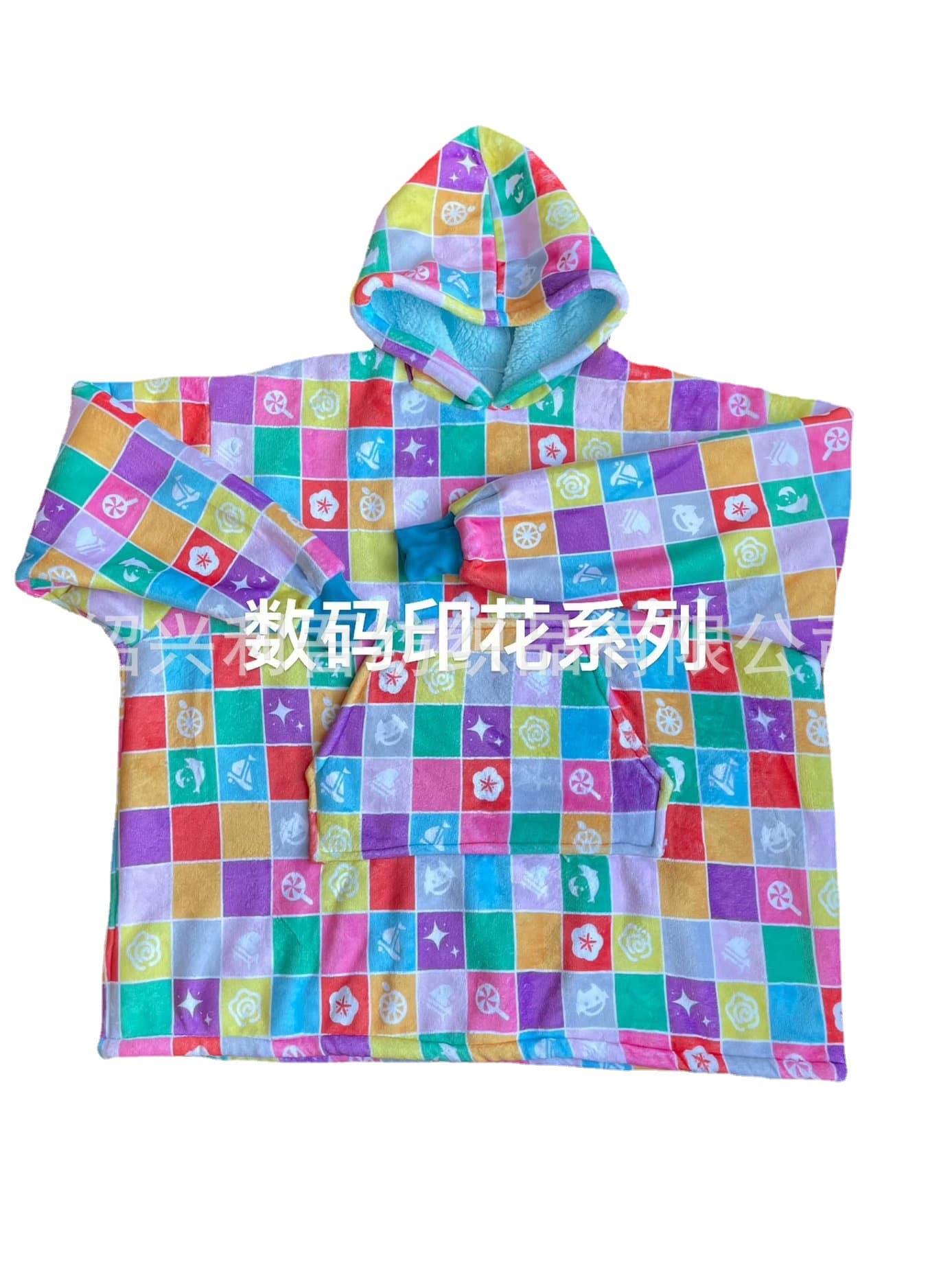 Plus Size Double-layer Robe Cross-border Hot-selling Wearable Integrated Clothing Customization Flannel Sherpa Double-layer Pajamas