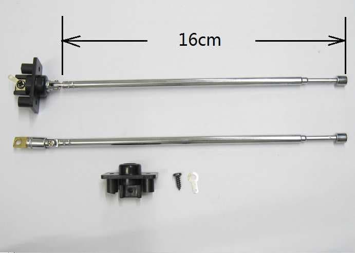 Metal-cased telescopic antenna, insulated telescopic antenna, wireless microphone receiver antenna