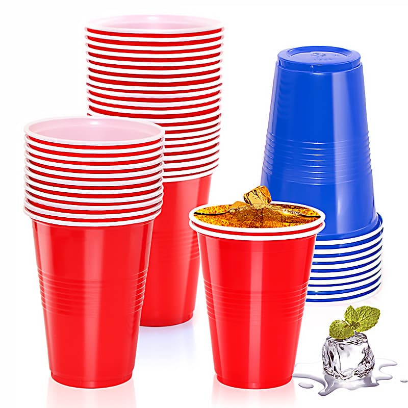 Disposable plastic cups, party beer cups, 12oz ounce ping pong cups, game solo cups, cross-border wholesale.