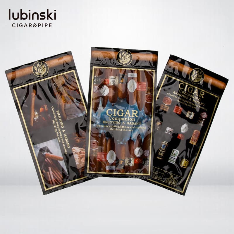 LUBINSKI Cigar Humidor Bags (5-pack) - Portable and Resealable Humidor Bags for Rubinski Cigars