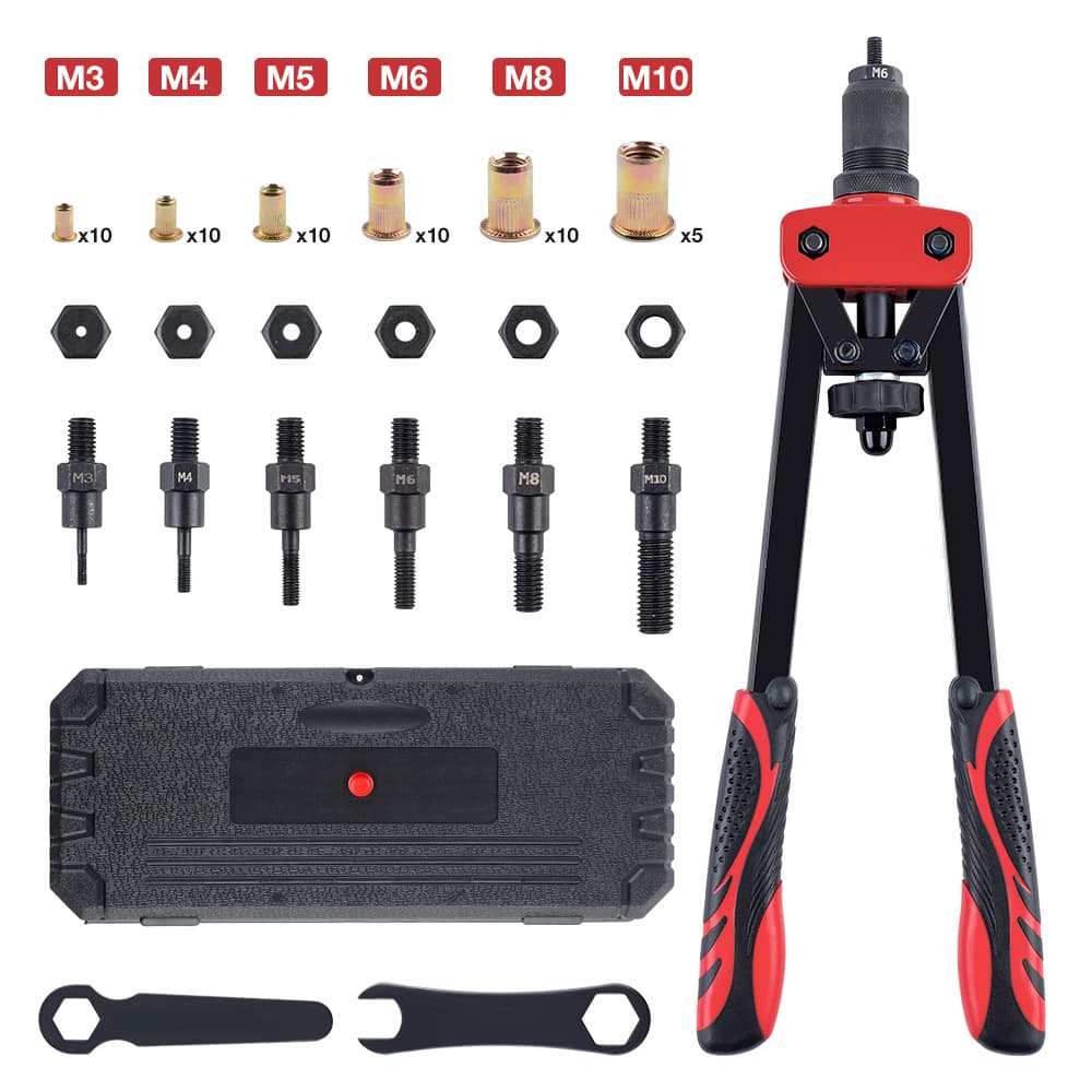 Household Small Rivet Gun Rivet Pliers Auto Repair Hardware Tools Manual Rivet Nut Gun Combination Tool Set
