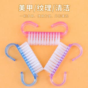 Wholesale Nail Cleaning Horn Brush Semi-Transparent Gap Cleaning Brush Large and Small Size Horn Brush Dust Removal Nail Brush