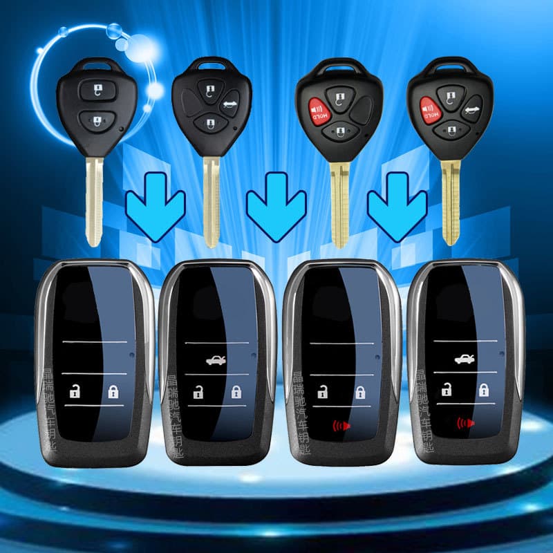 Suitable for Toyota Corolla, Camry, RAV4, Reiz, Vios, and Crown straight remote control folding key shell modification