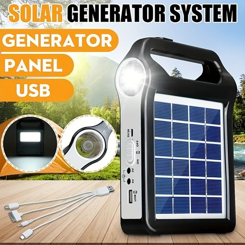 2026 New Cross-border Portable Rechargeable Solar Panel Power Generator