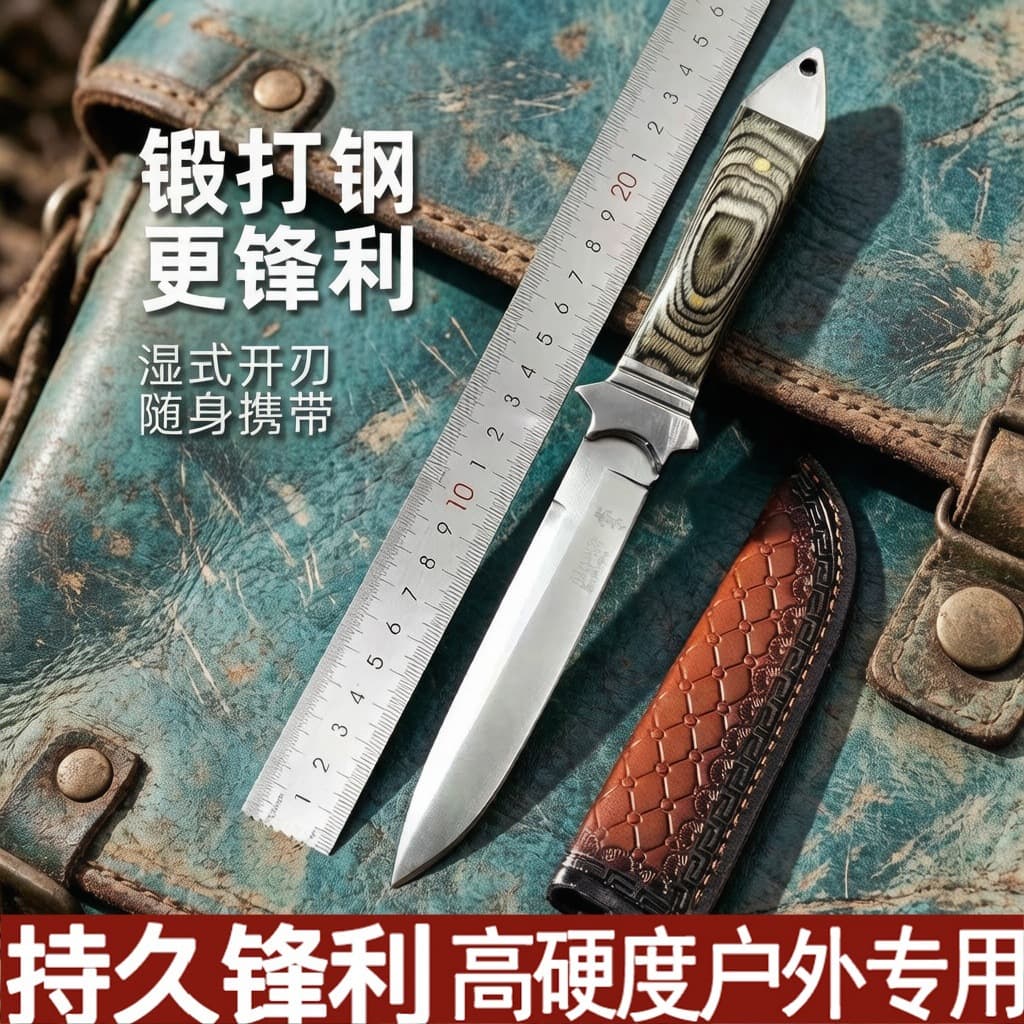 Outdoor Fruit Knife Handle Meat Small Knife High Hardness Camping Outdoor Knife Household Fruit Knife Kitchen Portable Small Knife