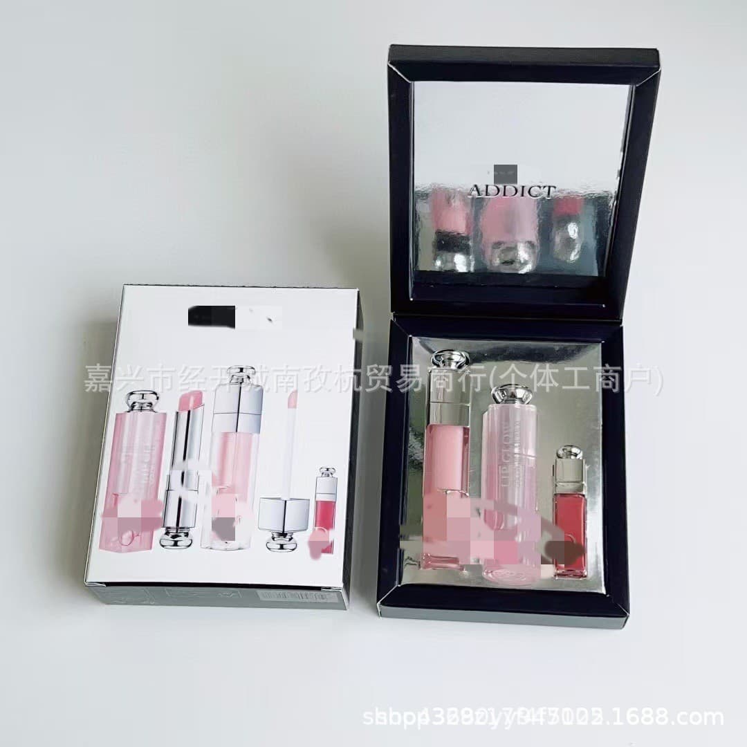 Hot-Selling Color Cosmetics Lip Care 3-Piece Set Full Size Color-Changing Lipstick Lip Glaze Lip Gloss 3-Piece Set