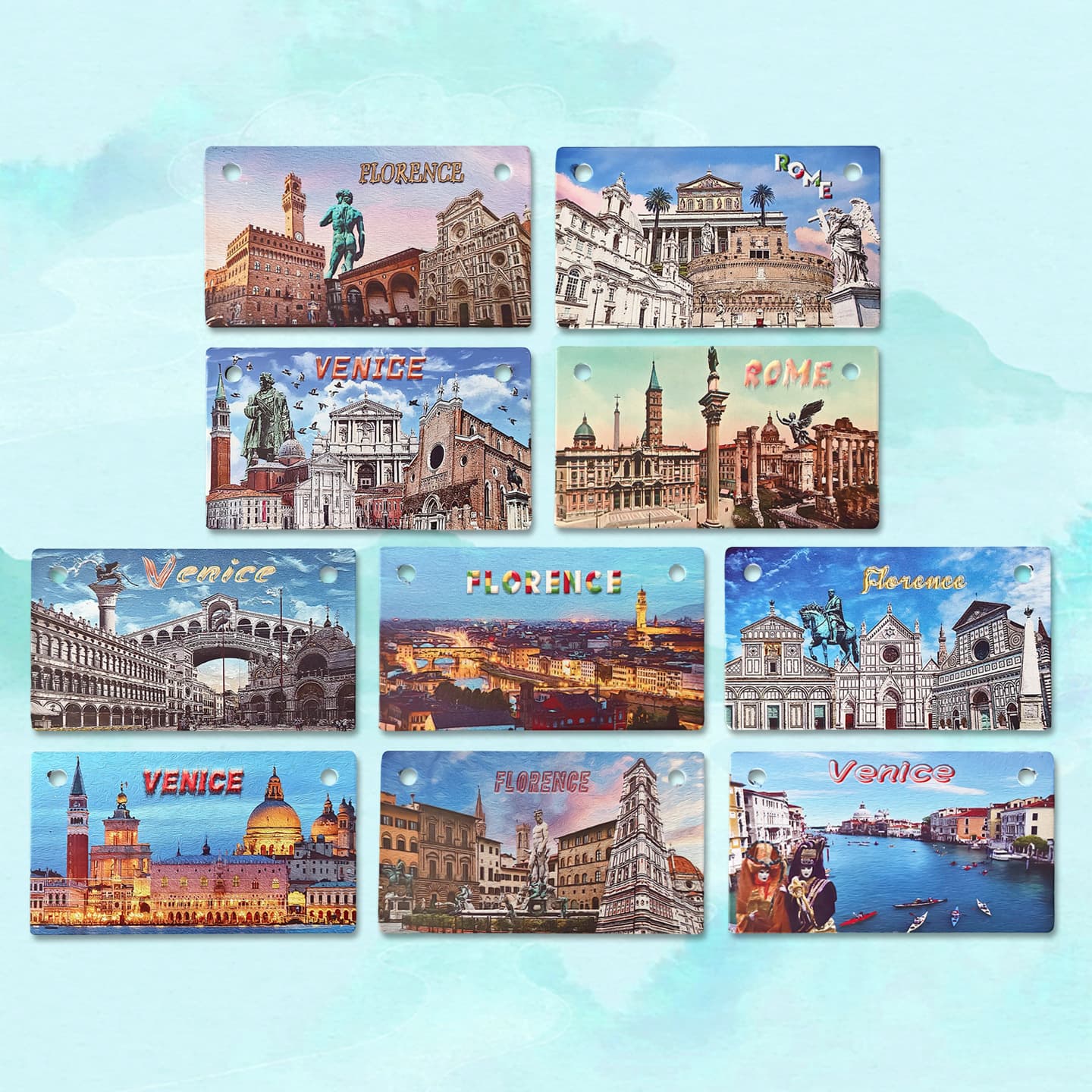 Wholesale world travel refrigerator magnets, souvenirs from various countries, metal crafts, home decoration magnets, factory direct sales