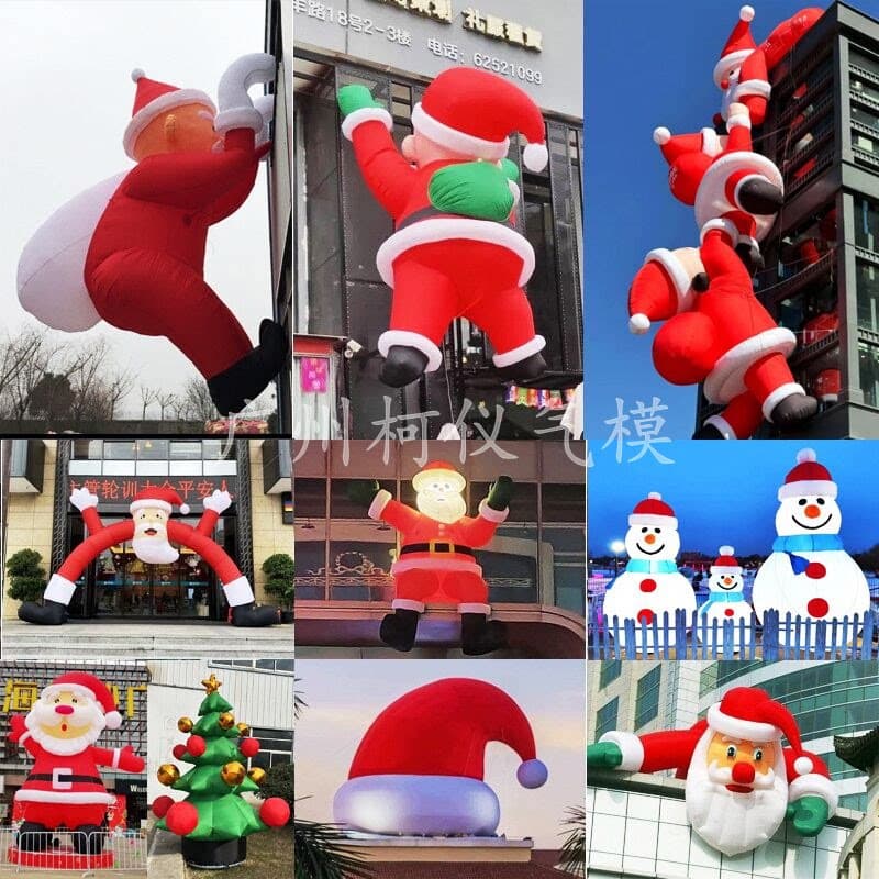 Inflatable Christmas Decorations, Santa Claus, Snowman, Cartoon Mascot, Light-Up Chinese New Year Decorations, Cross-Border Shipping