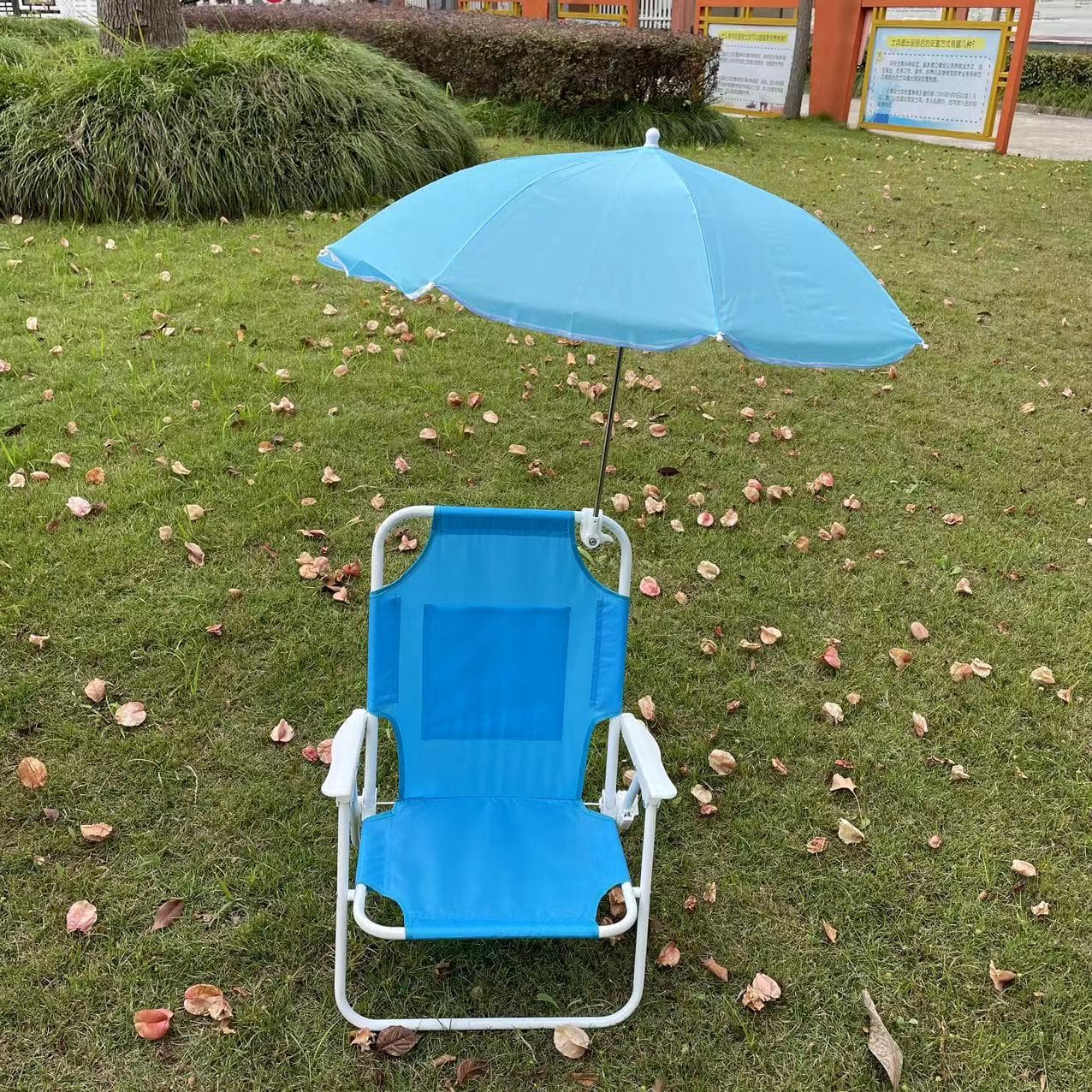 Kids Outdoor Portable Sun Umbrella Folding Beach Chair Sun Protection Kindergarten Party Sunscreen Tool