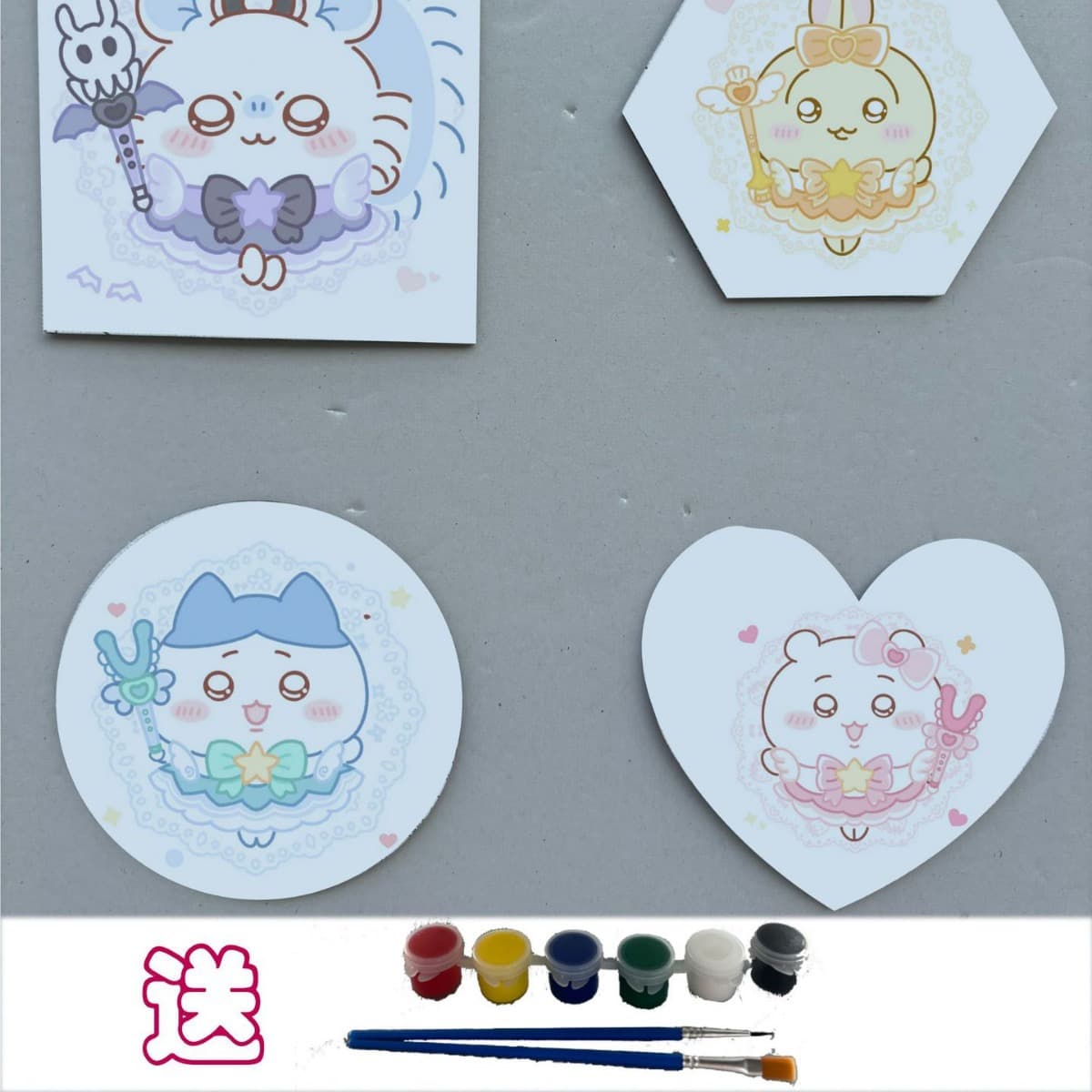Heart Square Hexagon Heart Shape Circle Five-Pointed Star 3 Inch 10CM Mini Fridge Magnet Magnetic Oil Painting Board