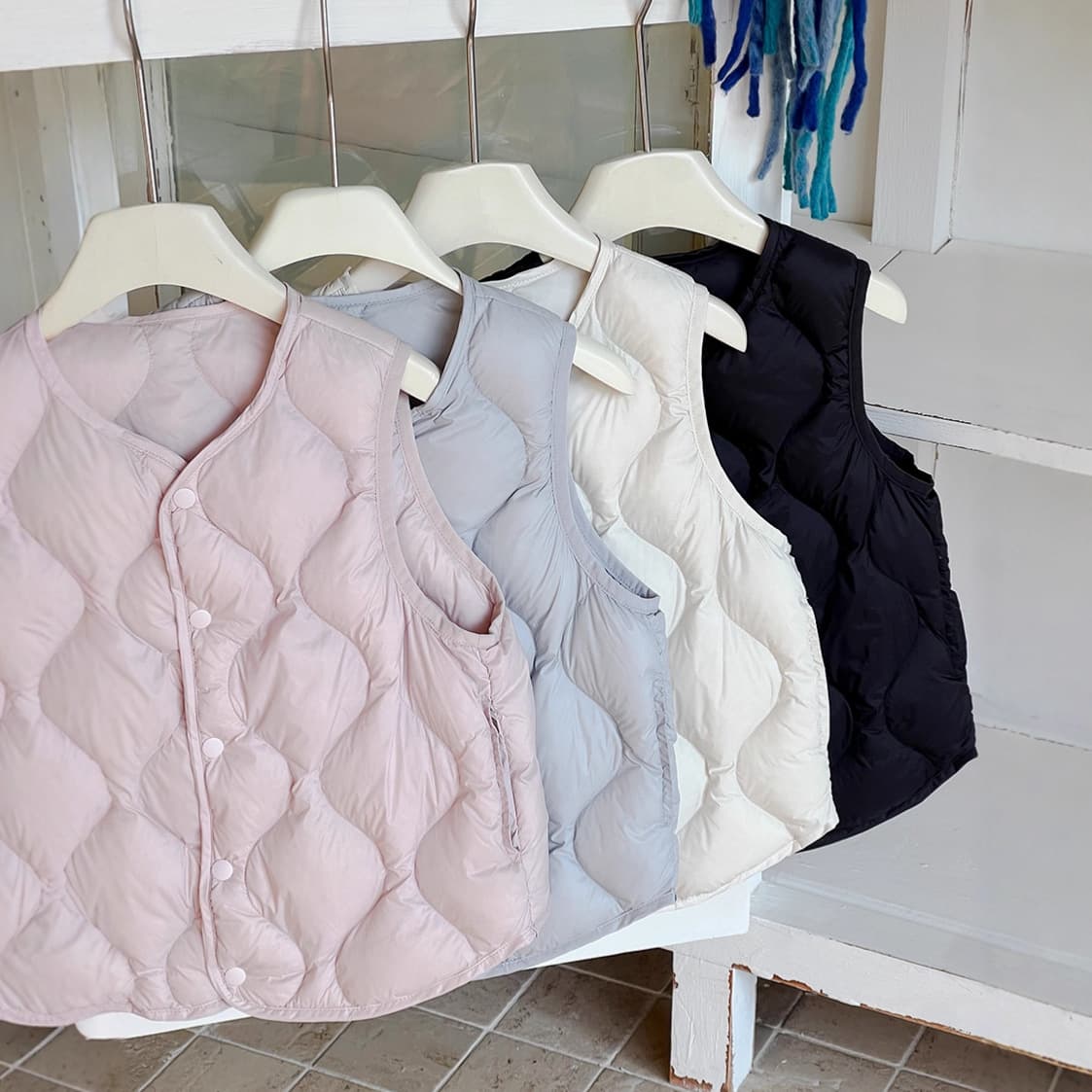【New National Standard】Quality 90% White Duck Down with Traceability! Aimobaobei Parent-Child Style Kids' Warm Down Vest