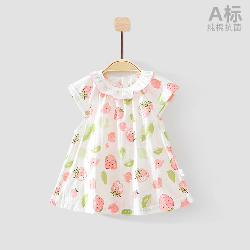 Korean-style floral dress for girls, spring outfit, elegant princess dress, summer baby dress, infant summer clothing