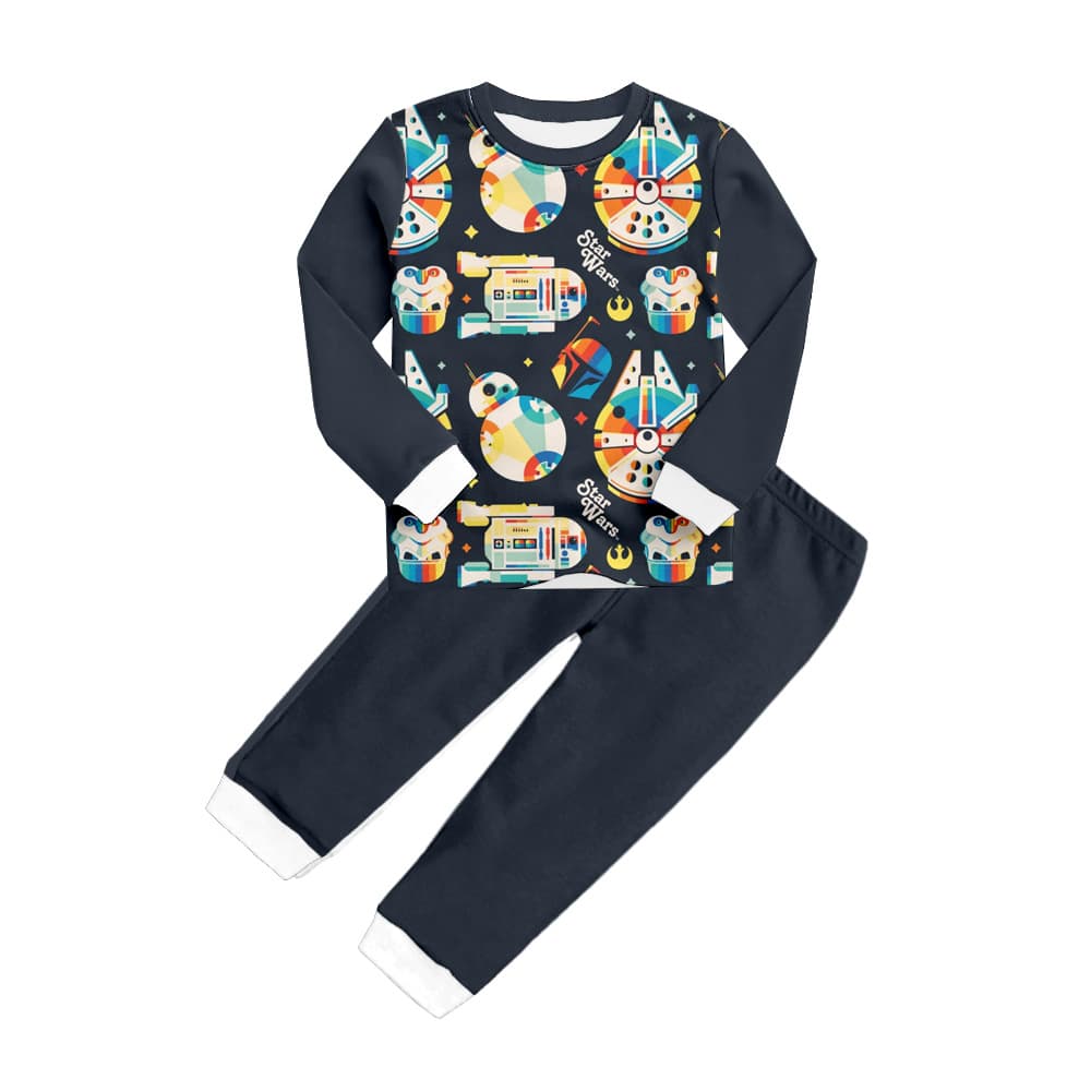 High-quality Foreign Trade Children's Wear, Printed Cute Creative Custom Autumn Set