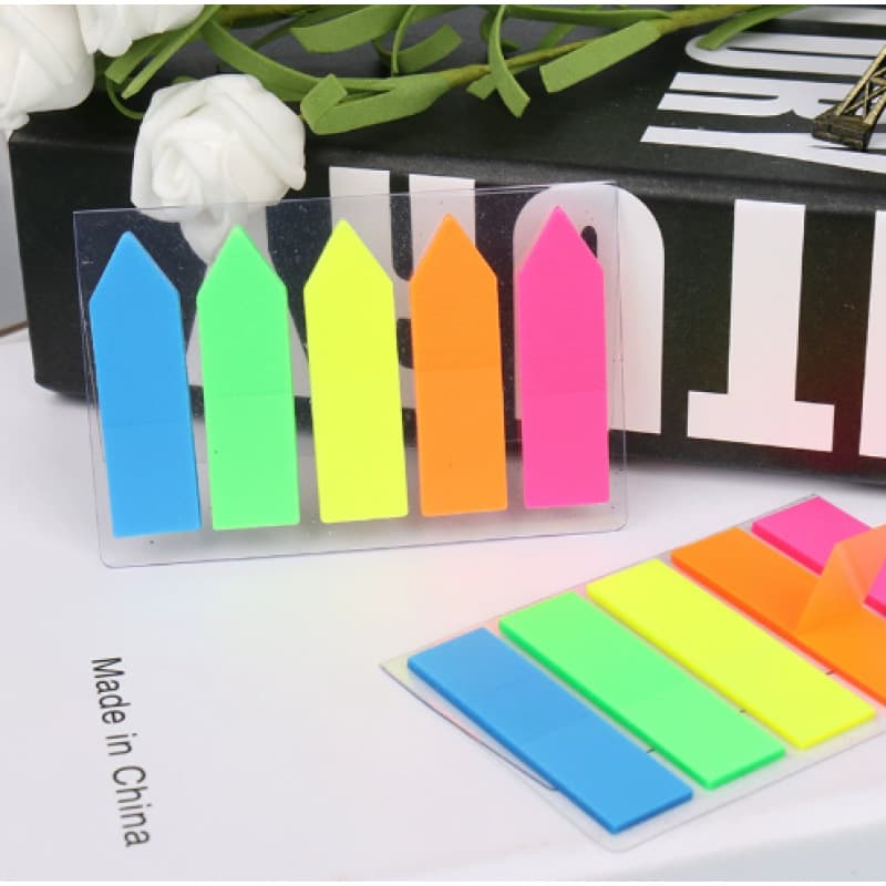 Stick sticky notes on the go Mini sticky note index label PET fluorescent plastic sticky notes