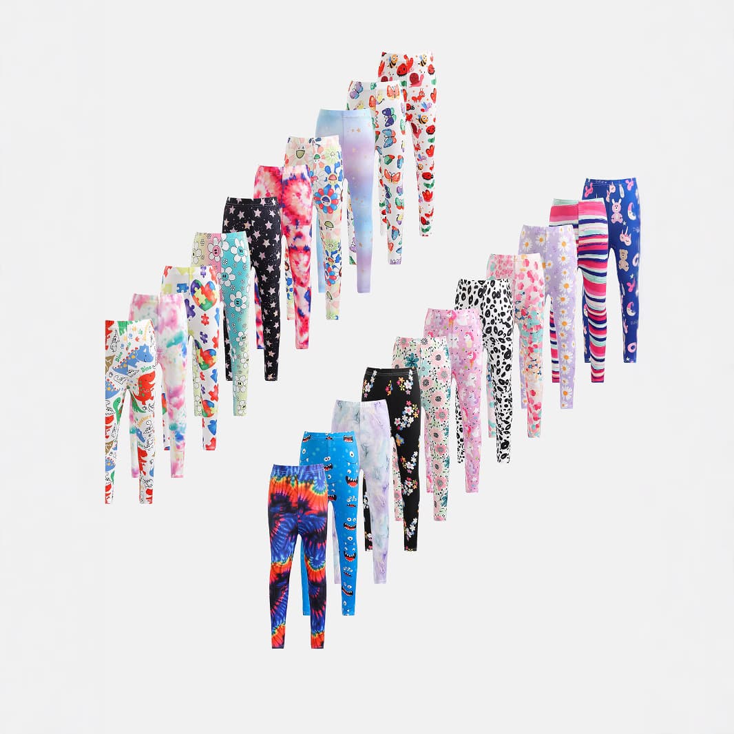 Lightweight Breathable Colorful Girls' Nine-Piece Pants Summer Thin Base Layer Pants Versatile Long Trousers for Girls