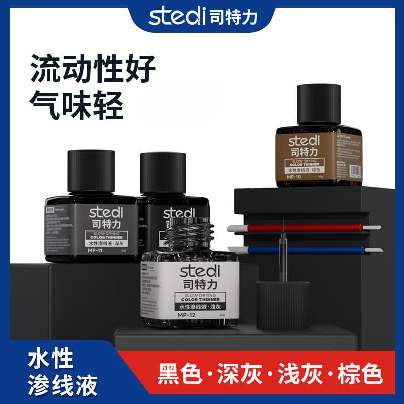 Stelli Water-Based Weathering Liquid Black Gray Handmade Military Model Aging Stain Lotion Clean Water Wipe