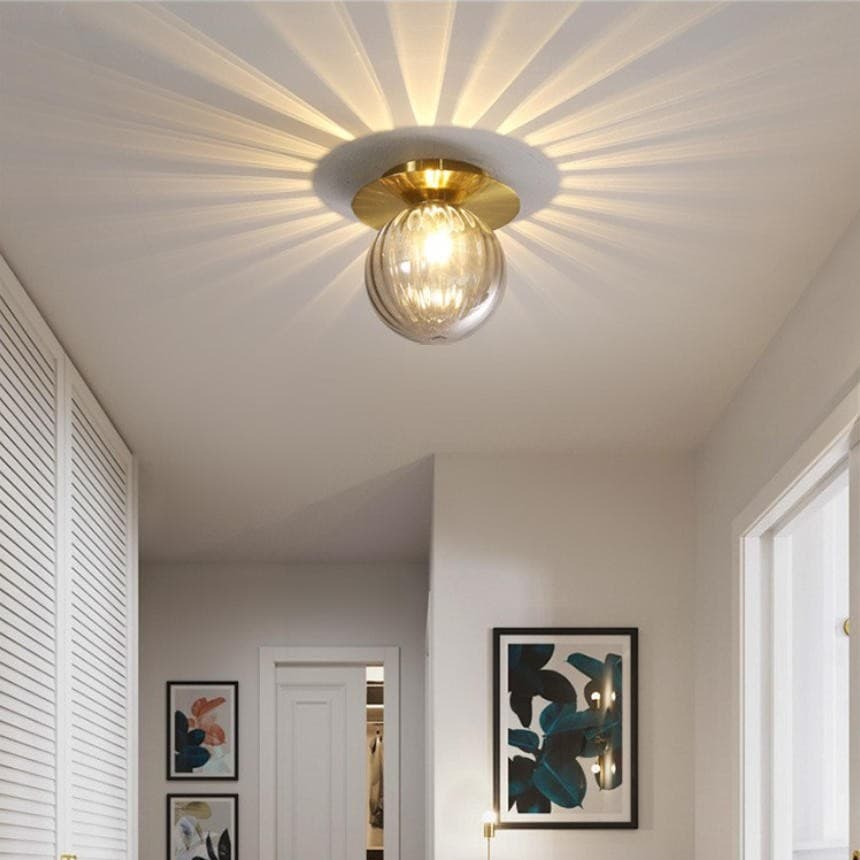 Modern Minimalist Bedroom Bedside Wall Lamp Entrance Lamp Balcony Corridor Aisle Lamp Nordic Glass Spherical Ceiling Lamp