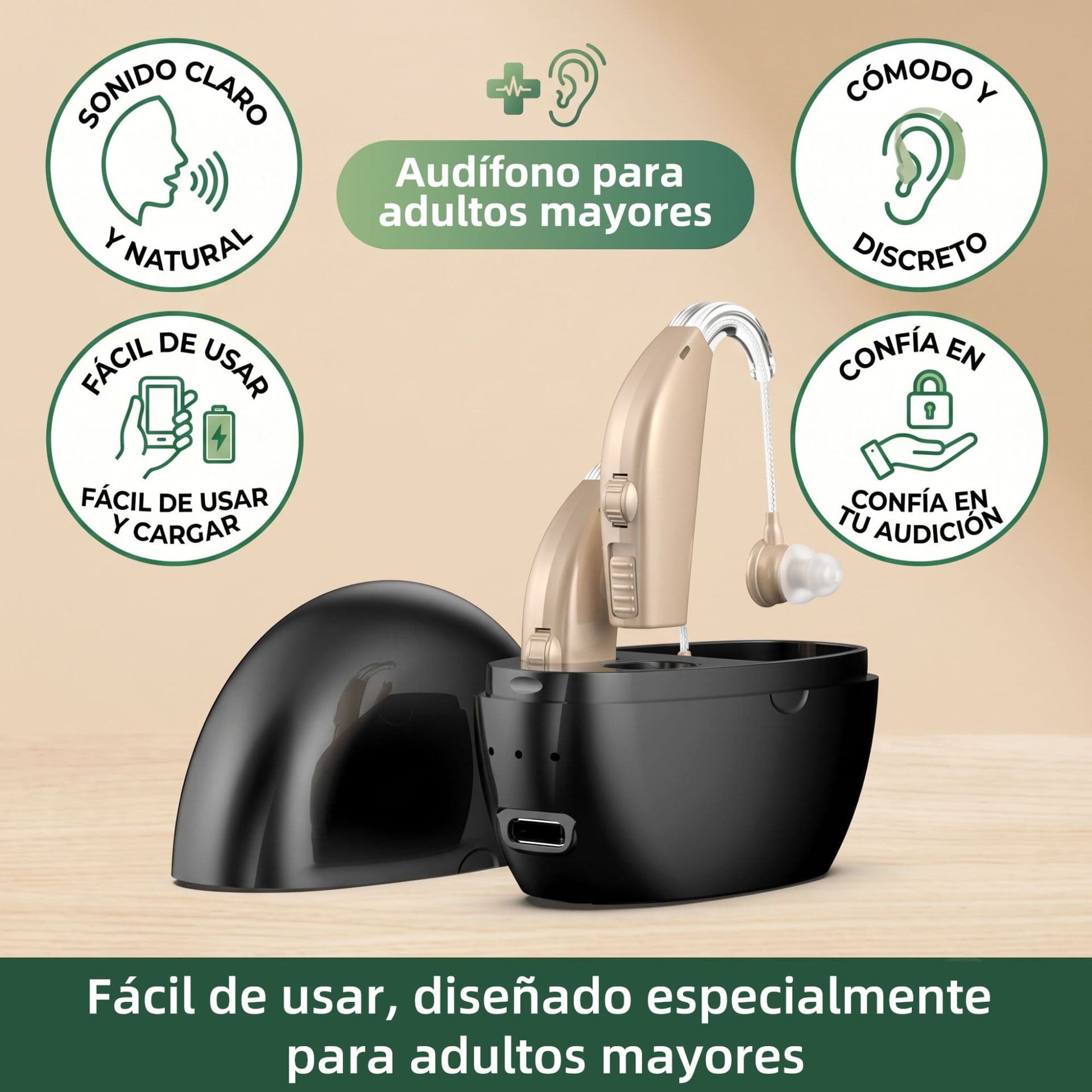 Cross-border elderly behind-the-ear hearing aid sound amplifier portable power bank hearing aids hearing aid sound collector