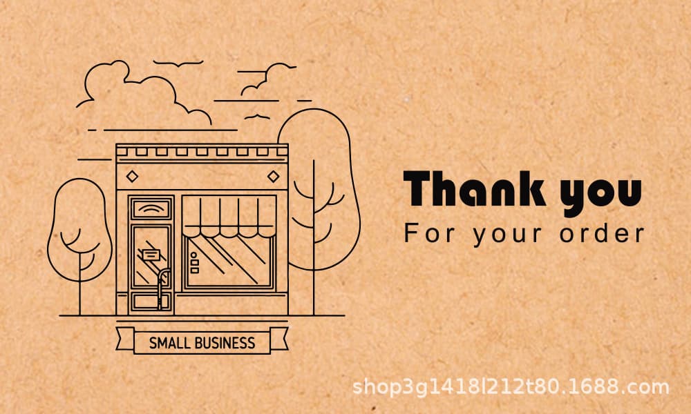 30 Sheets/Pack Kraft Paper Thank You Cards Gift Cards Greeting Cards Blank Decorative Cards