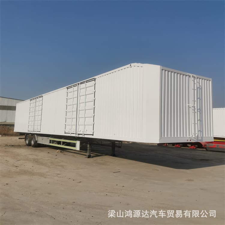 Raised box panel box semi-trailer wing spread box transport vehicle details display