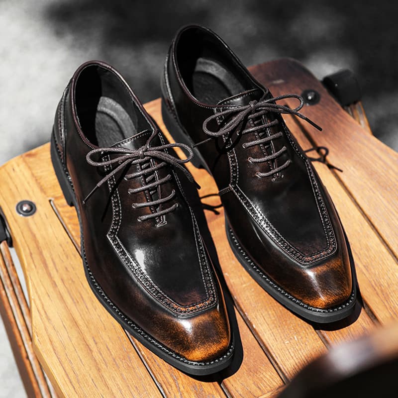 Vintage Cross-border Large Size Leather Shoes Men Height Increasing Business Formal Leather Shoes Wedding Groom Leather Shoes Men Drop Shipping