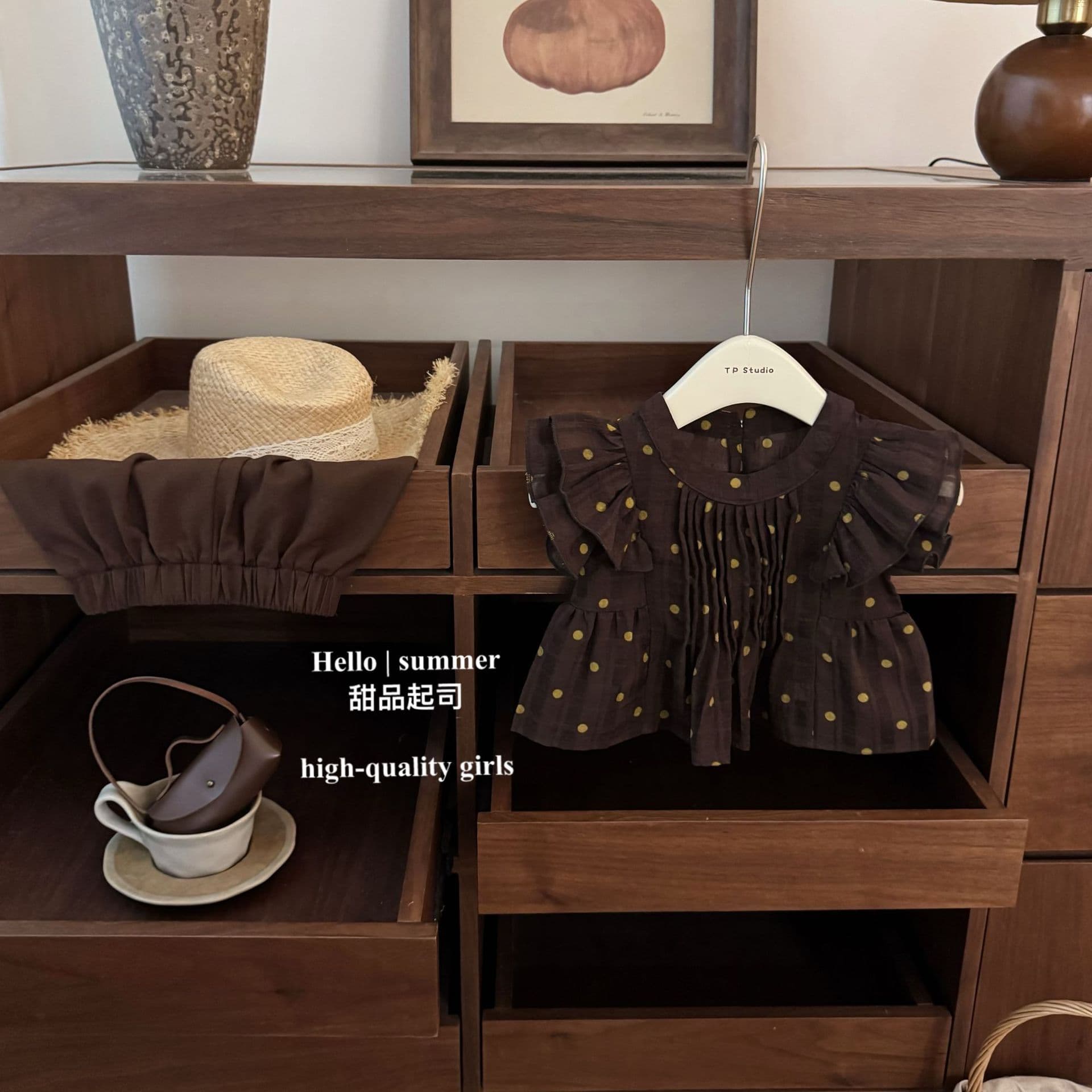 【Dessert Cheese】Keluli! Baby girl little girl princess flying sleeve top summer super nice suit