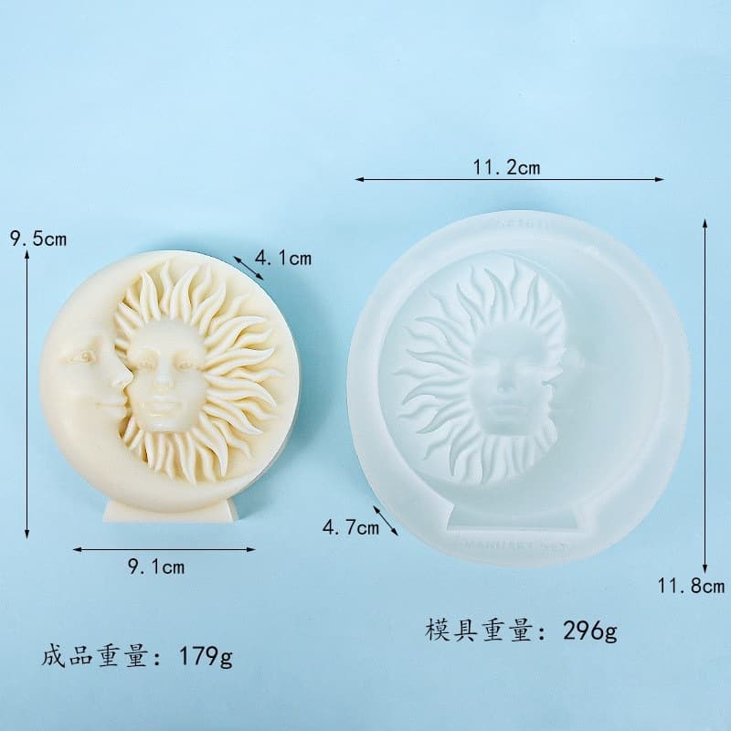 Sculpture Female Face Goddess Head Mask Scented Candle Egyptian Queen Cylinder Silicone Mold Plaster Ornament