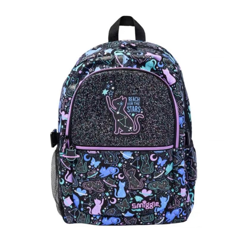 Australian Smiggle Starry Cat Cute Children's Backpack Large Capacity School Bag with Insulated Lunch Bag and Pencil Case