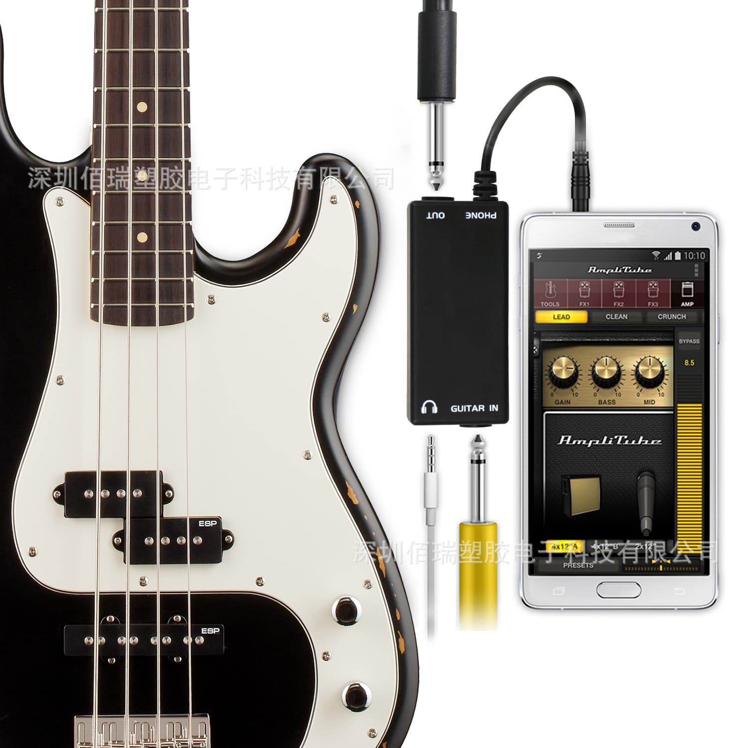 Guitar Effects Processor Apple Guitar Audio Interface Instrument Cable Electric Guitar/Bass Smartphone App