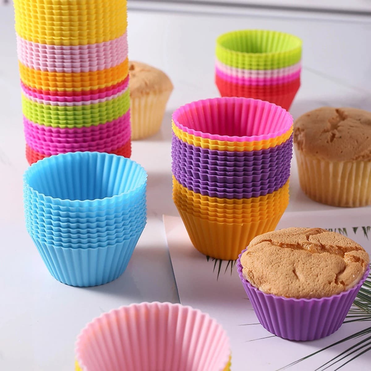 7cm Silicone Muffin Cup Food Grade High Temperature Baking Cake Cup Oven Air Fryer Special Cake Mold